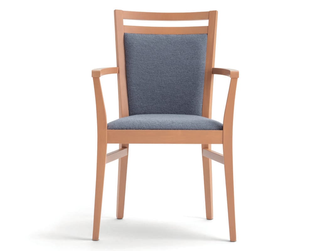 Мягкий стул из бука с подлокотниками Palma ARCH-00073707