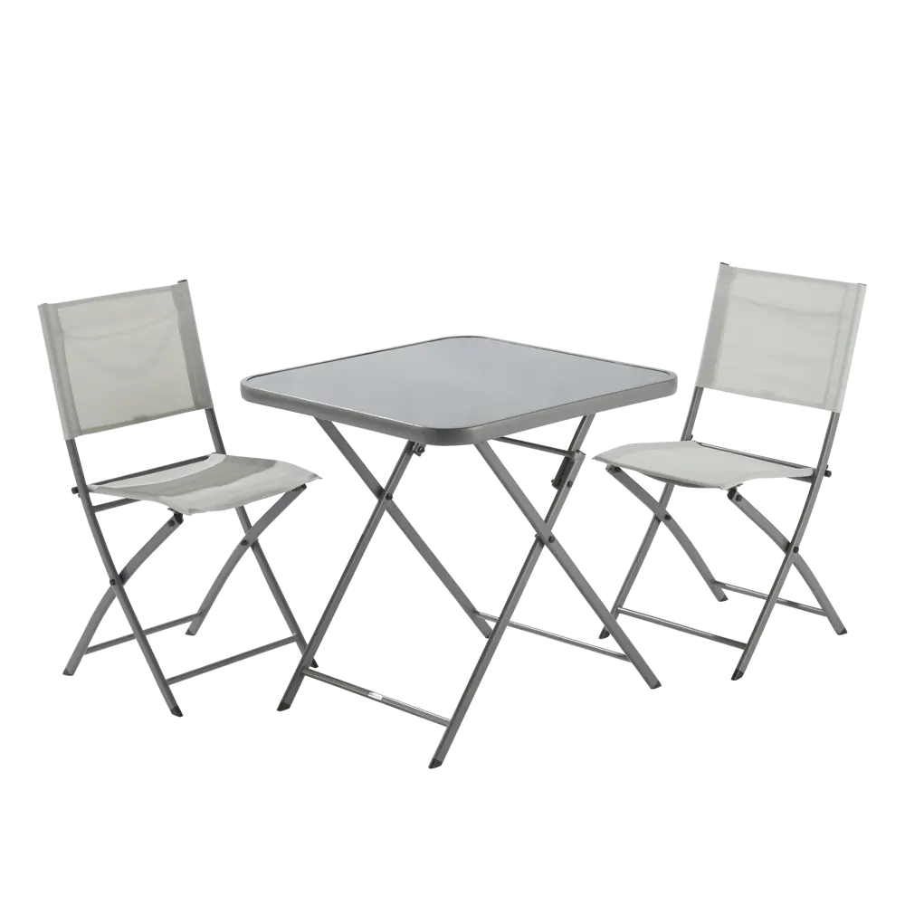 Стул Naterial Emys Origami складной 52x42x83 см сталь светло-серый STLM-2123743 - Вид №7