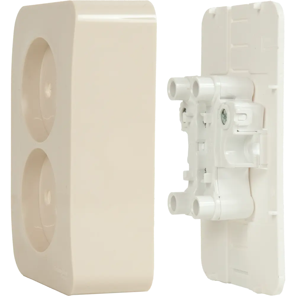 Розетка двойная накладная Schneider Electric Blanca без заземления цвет бежевый 86720950 STLM-2156373 SYSTEME ELECTRIC - Вид №4