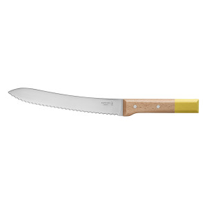 002124 Нож кухонный parallele для хлеба 21 см желтый Opinel