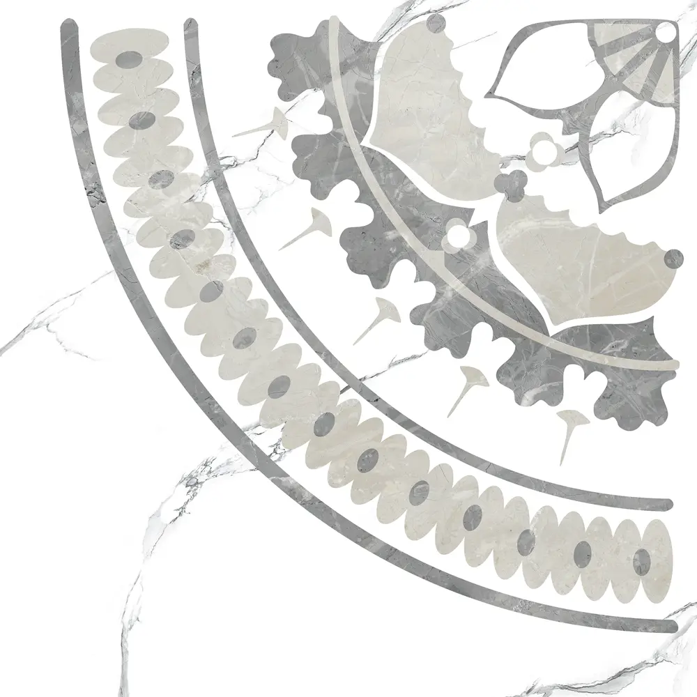 Декор Grasaro Softmarble 60x60 см глазурованный керамогранит лаппатированный цвет белый STLM-2088546