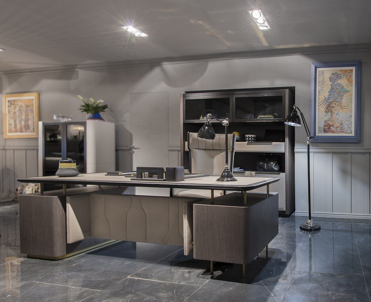 Кожаный исполнительный стол с ящиками Formitalia Panamera ARCH-00130661 - Вид №8