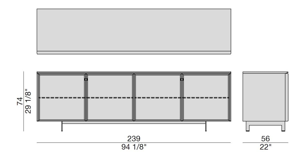 Деревянный шкаф с распашными дверями Porada Soul ARCH-00028214 - Вид №3