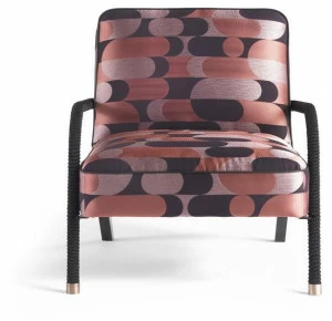 Gianfranco Ferré Home Кресло с обивкой из ткани с подлокотниками Loop