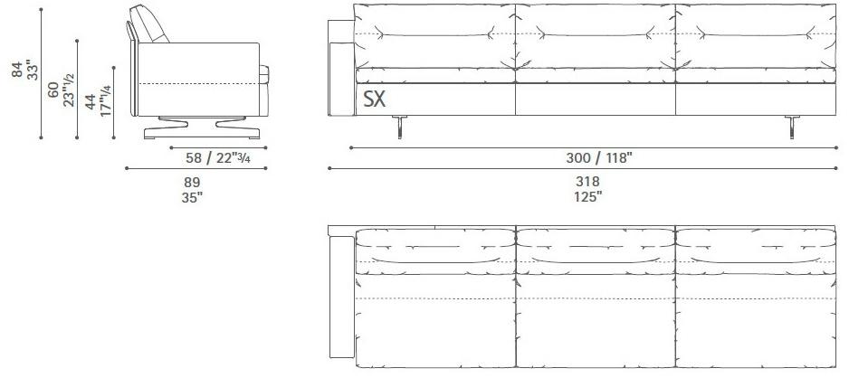 Poltrona Frau Модульный диван с журнальной полкой La collezione - divani e poltrone sun-id-1502655 - Вид №44