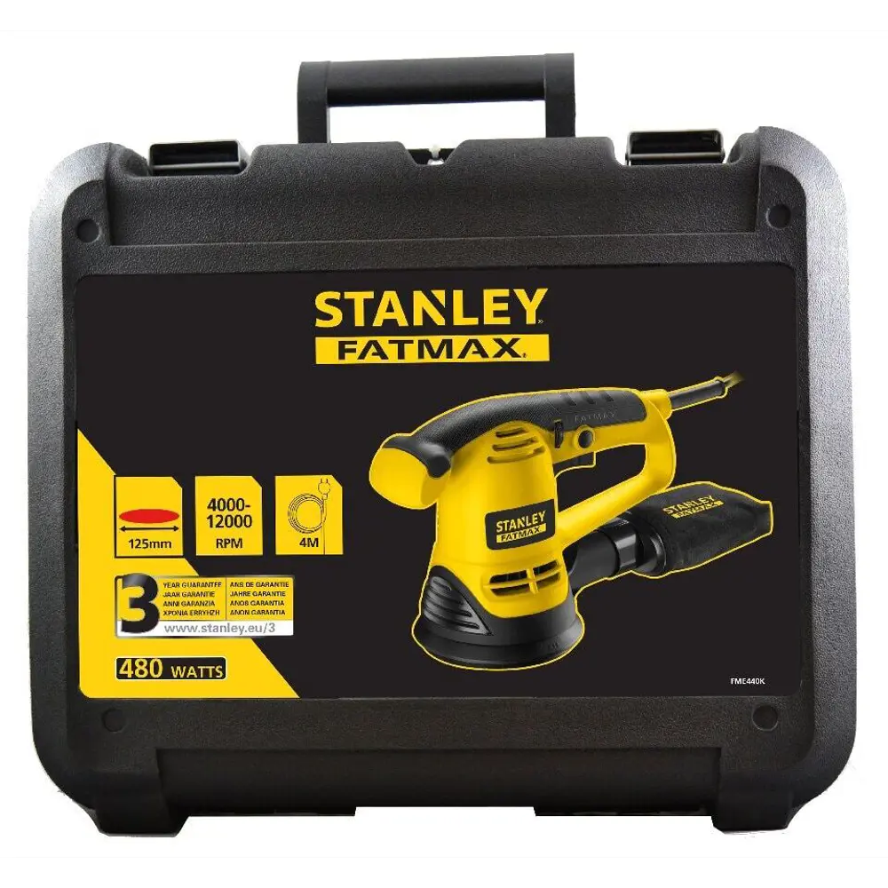 Эксцентриковая шлифмашина Stanley Fatmax FME440KQS, 480 Вт, 125 мм STLM-2152666 - Вид №2