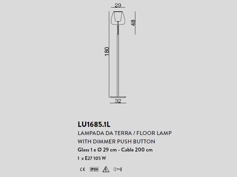 Напольная лампа из дутого стекла Cangini & Tucci Clos ARCH-00059287 - Вид №14