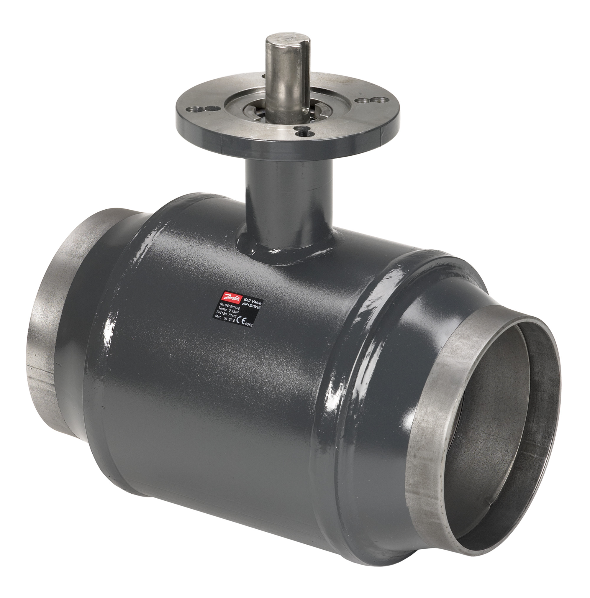 Danfoss JiP цельносварные из углеродистой стали с полным проходом (PN 16/25/40) JIP FF Кран шар полнопр Ду150 Ру25 ред 065N1351  - Вид №20