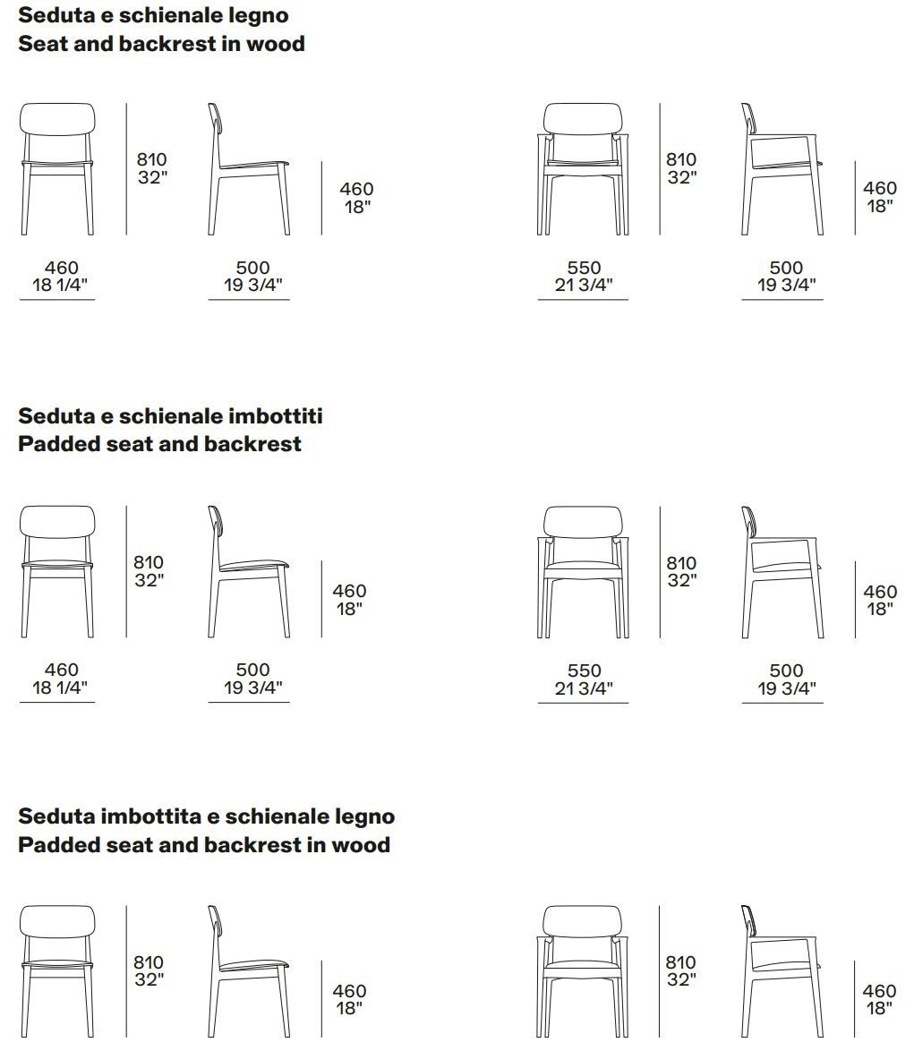Стул вяза с мягким сиденьем Poliform Curve ARCH-00023918 - Вид №2