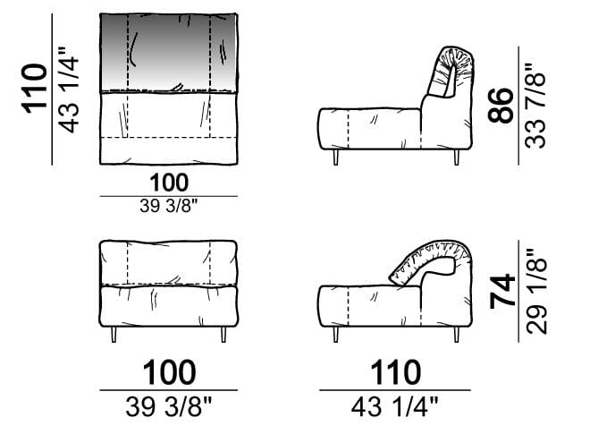 Секционный кожаный диван Arketipo CRAZY DIAMOND ARCH-00133462 - Вид №7