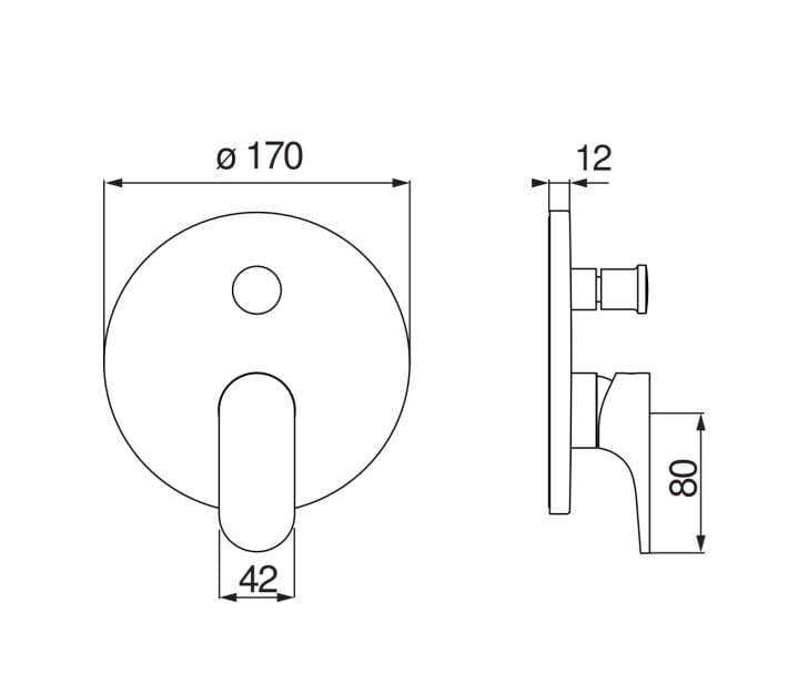 Однорычажный смеситель для душа с переключателем Nobili Yoyo ARCH-00051149