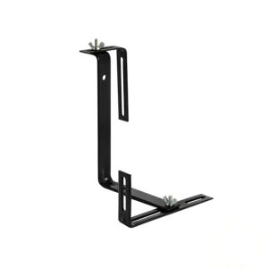 Кронштейн для балконных ящиков универсальный усиленный, черный, 2 шт.