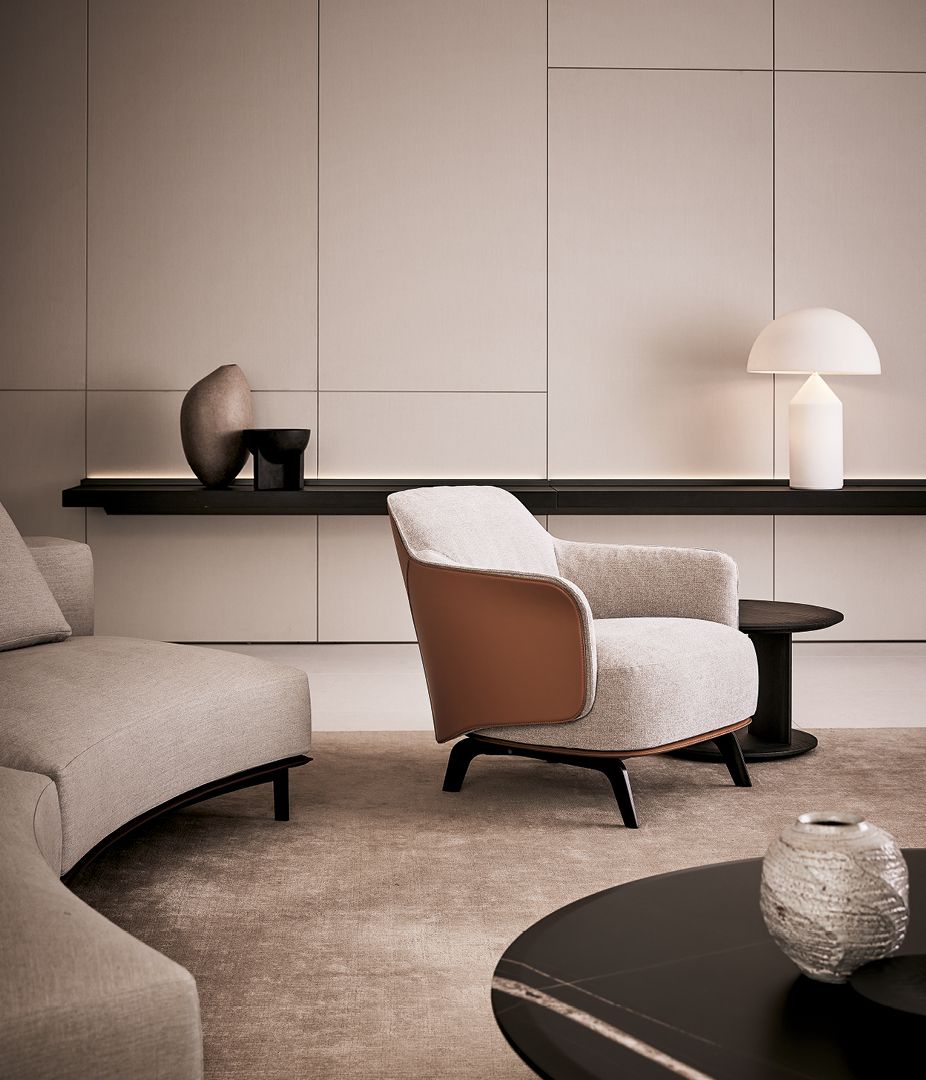 Тканевое кресло с подлокотниками Poliform KAORI ARCH-00098248