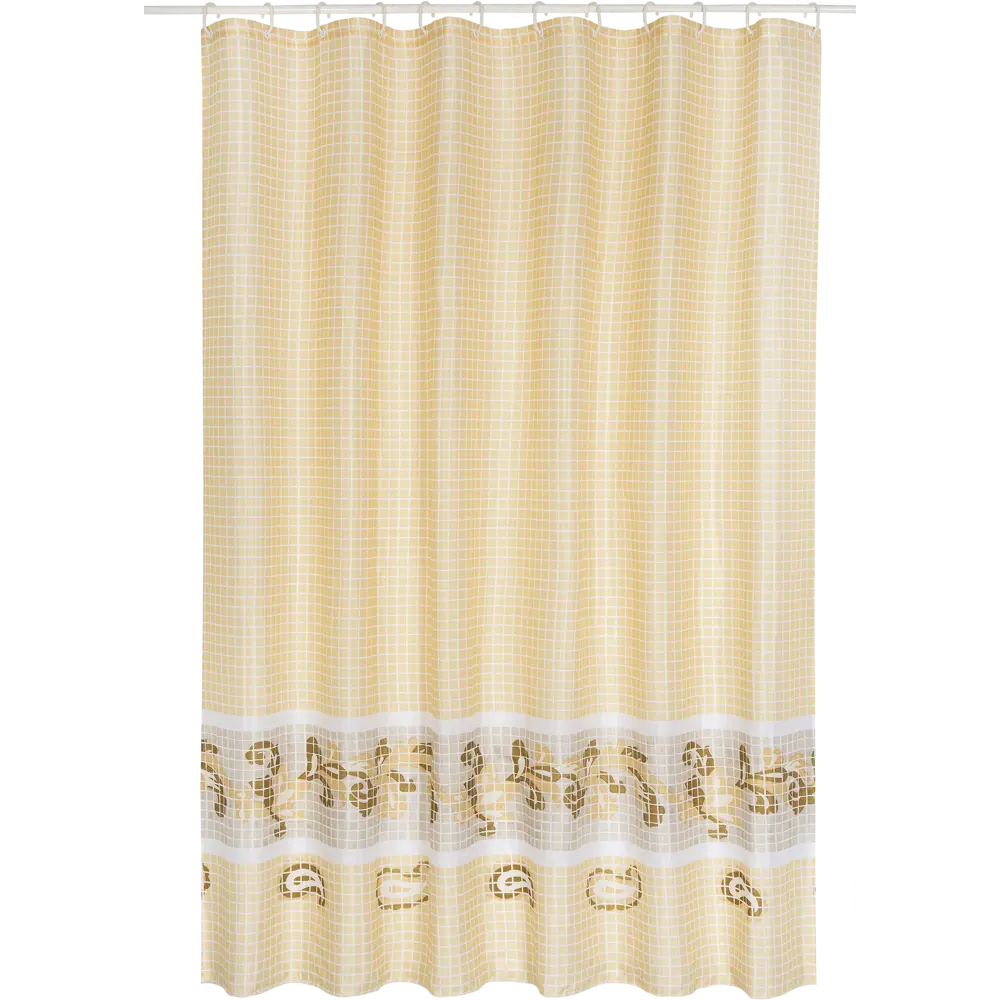 Штора для ванной комнаты «Fresco» 180х180 см цвет бежевый BATH PLUS ШТОРЫ CHARME RED STLM-2143015 - Вид №1