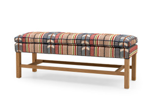 Мягкая скамейка из ткани