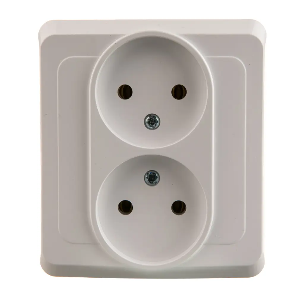 Розетка Schneider Electric Этюд, 2 разъема, цвет белый STLM-2102547
