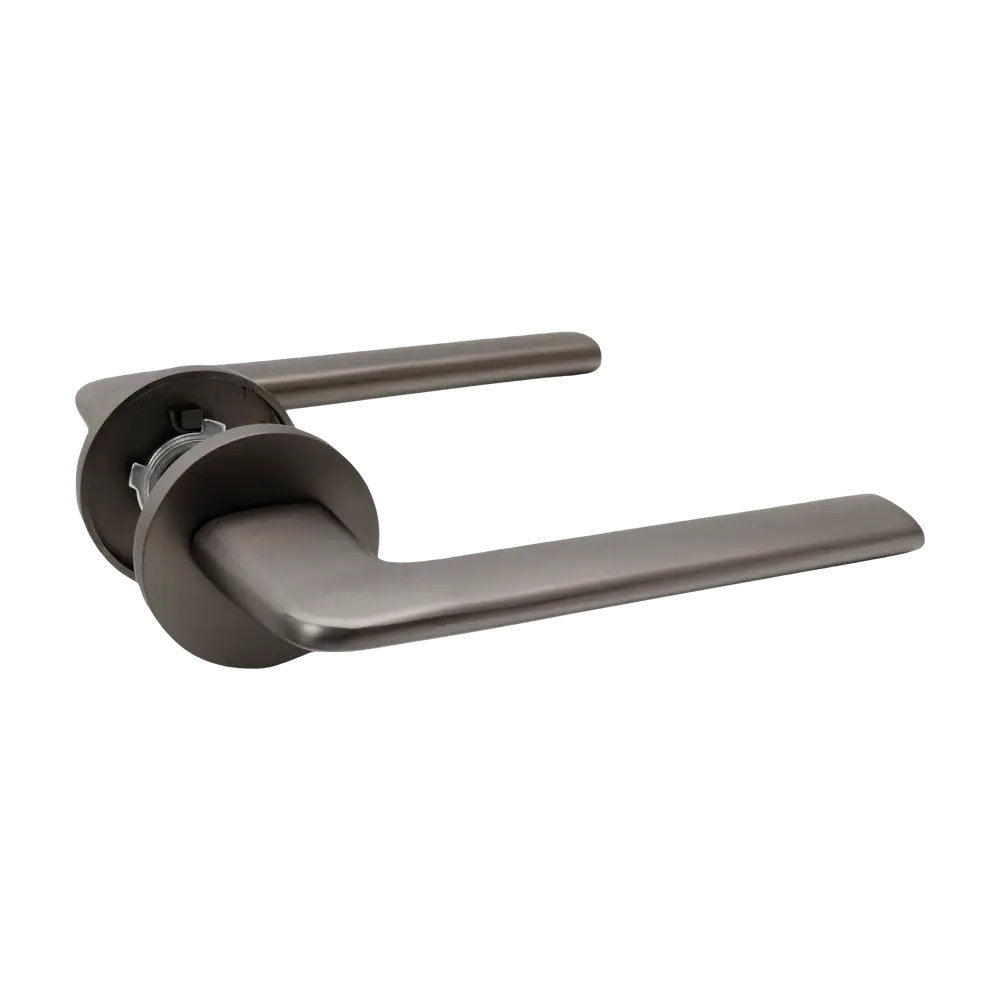 Дверная ручка на розетке KREAFORTA Ункель без запирания цвет графит STLM-2123425