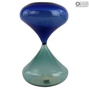 4434 ORIGINALMURANOGLASS Песочные часы - синие - муранское стекло OMG 9 см