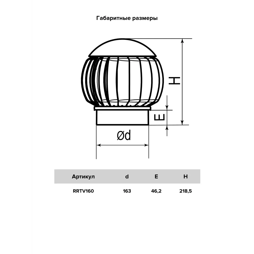 Нанодефлектор Era RRTV D150 D160 мм пластик цвет серебро