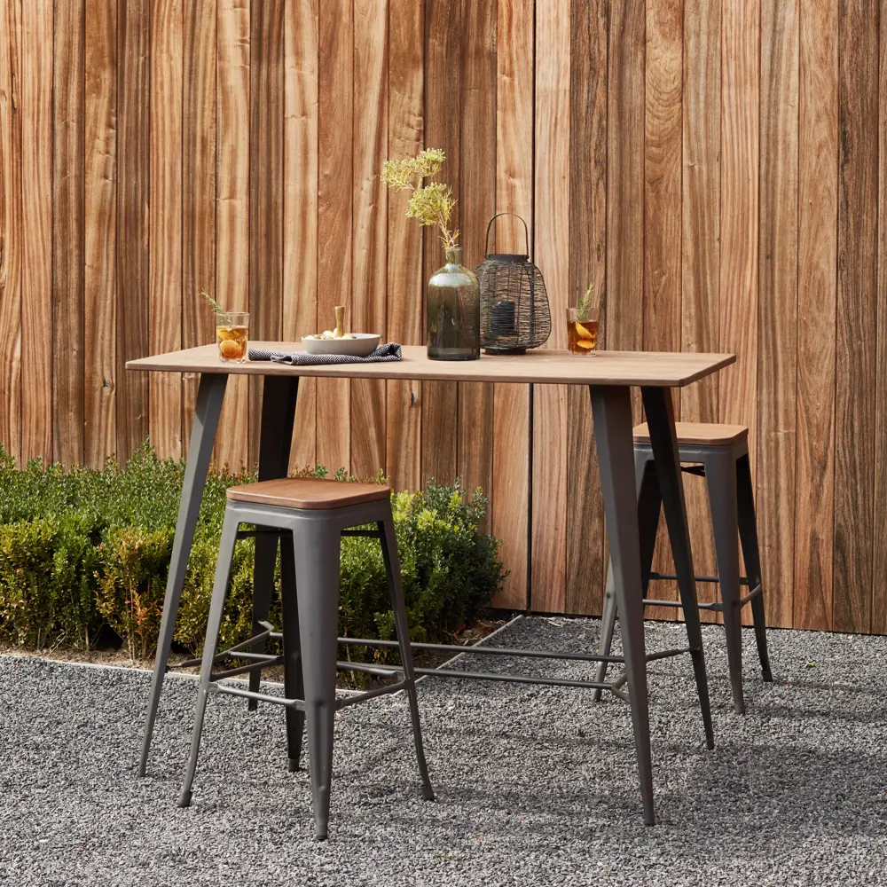 Стул садовый Soho 465x760x465 мм, металл/бамбук Santreyd STLM-2029064 - Вид №2