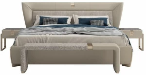 Reiggi Кожаная кровать с высоким изголовьем Eros Rb902