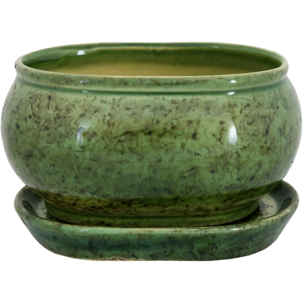 Горшок цветочный Танго ø15 h10 см v1.1 л керамика малахит Santreyd STLM-2021547