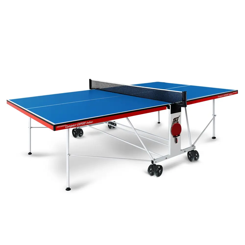 Теннисный стол складной Start line Compact Expert Indoor blue 274 - 274 см х 152.5 см х 76 см ЛДСП синий