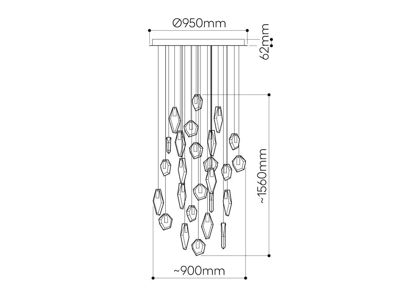 Люстра с круглой розеткой bomma Фрагменты ARCH-00146834 - Вид №2