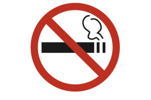 15970187 Наклейка КУРЕНИЕ круглая ГОСТ Курение запрещено S08101015 SKYWAY