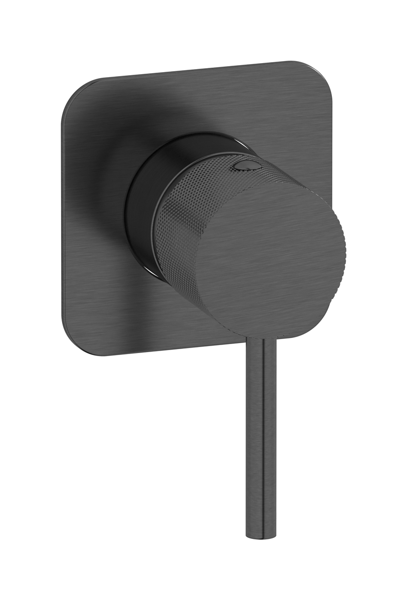 Внешние части встроенного смесителя на 1 потребителя. WE ARE IB id300cs Brushed Black Chrome Industria