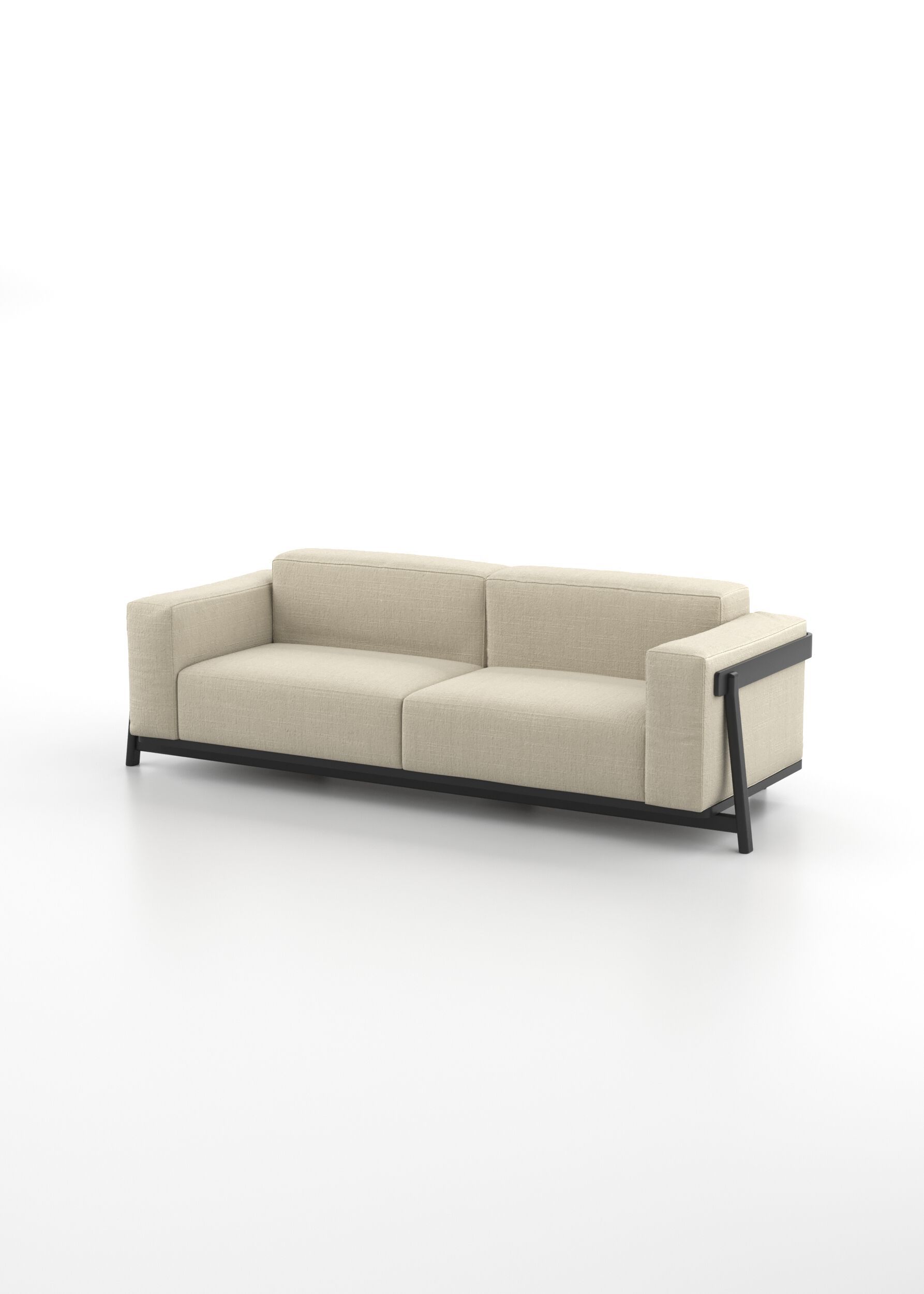 4-местный тканевый линейный диван Omelette Editions масала ARCH-00079831 - Вид №8