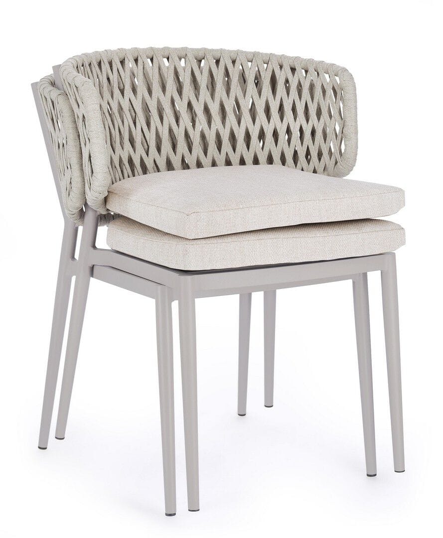 Штабелируемый садовый стул из веревки и алюминия BIZZOTTO NOELIA ARCH-00069312 - Вид №10