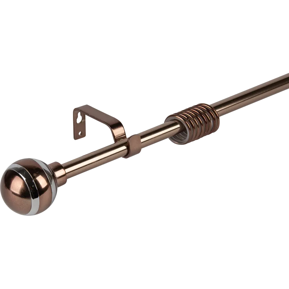 Карниз раздвижной однорядный Inspire 160-300 см наконечник шар цвет коньячный STLM-2049570