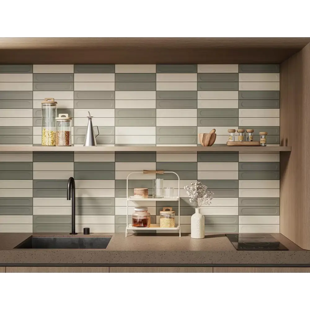Настенная плитка Kerama Marazzi Медина 2 6x28.5 см 0.82 м2 матовая цвет зеленый STLM-2084374 - Вид №2