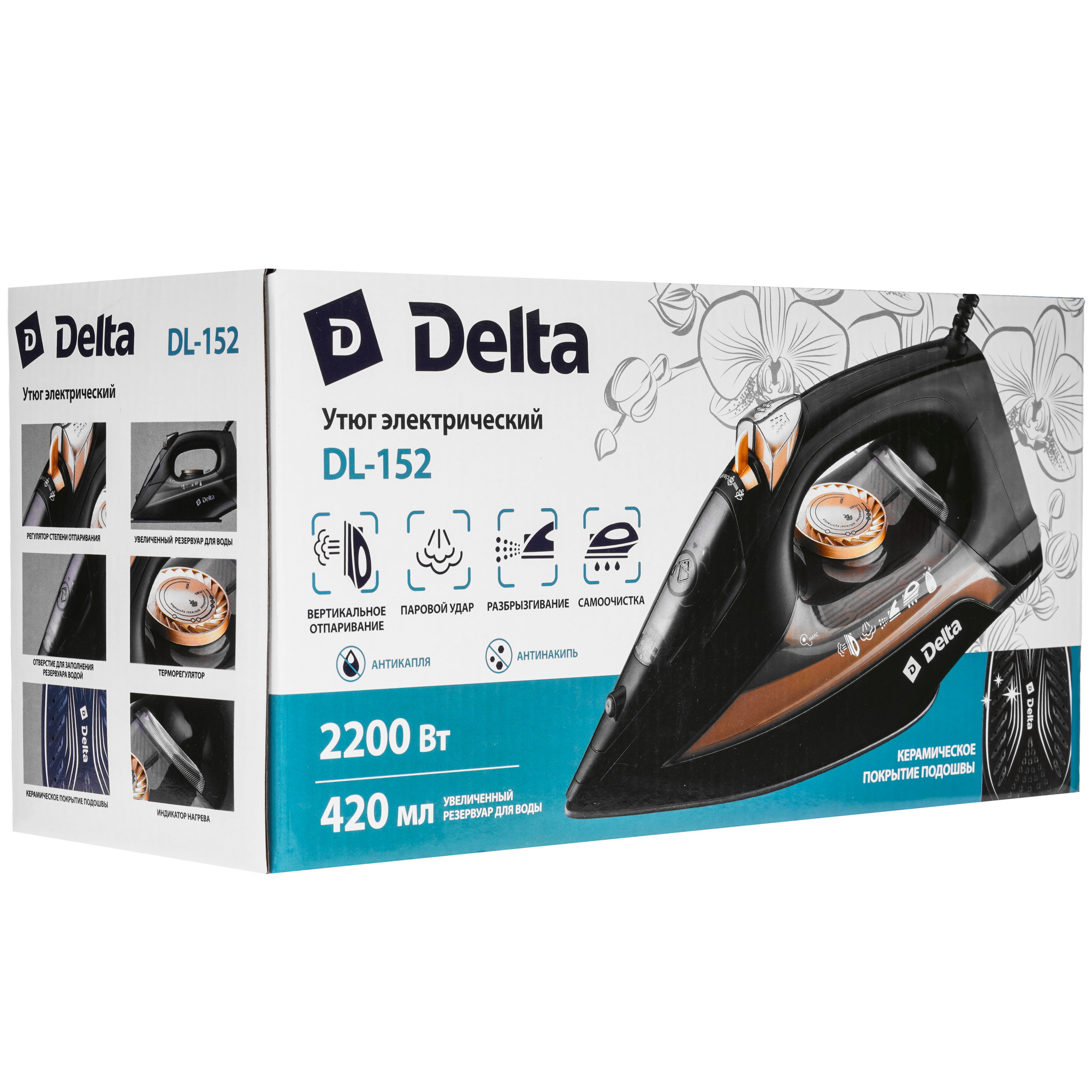 9235586 Утюг DELTA DL-152 черный STDN-0136342 - Вид №7