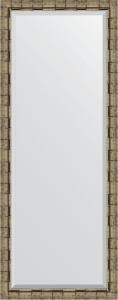 BY 6107 Зеркало напольное с фацетом в багетной раме - серебряный бамбук 73 mm EVOFORM Exclusive floor