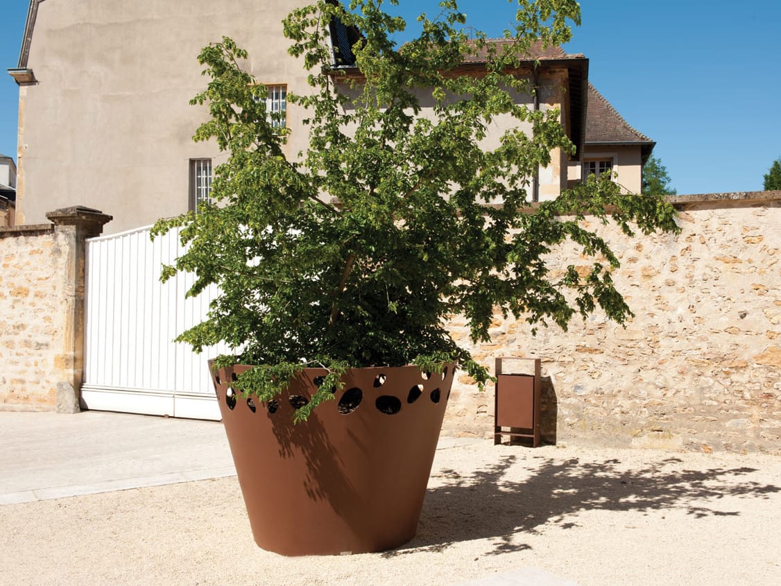 Круглый стальной плантатор Corten™ CYRIA Green Palacio ARCH-00081745 - Вид №3