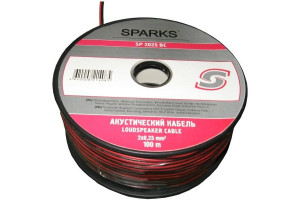 15526243 Акустический кабель 2х0,25мм2 красно-черный SP2025BC SPARKS