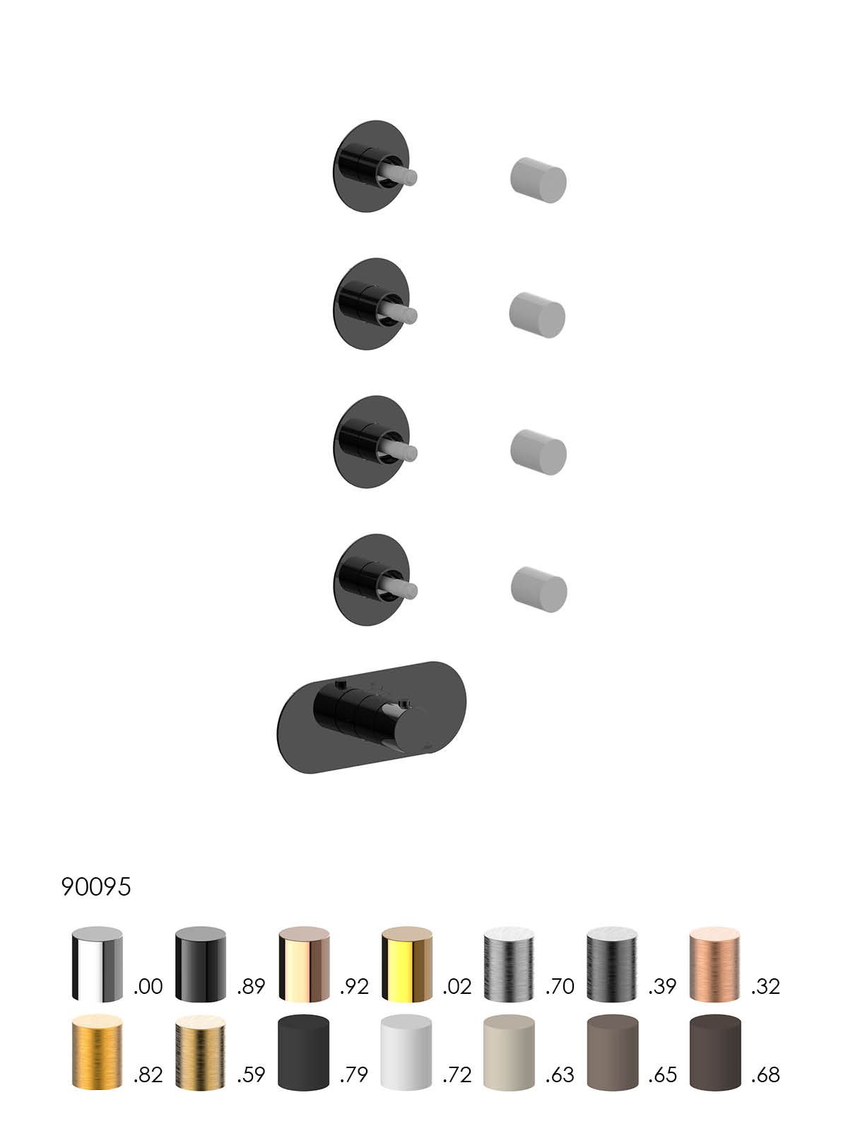 Термостатический смеситель для душа с 5 отверстиями Rubinetterie Frattini отдельная эстетика ARCH-00007079 - Вид №8