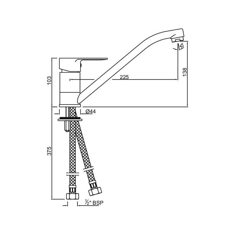 ORP-CHR-10173BPM Смеситель Jaquar Ornamix Prime Santreyd  - Вид №1