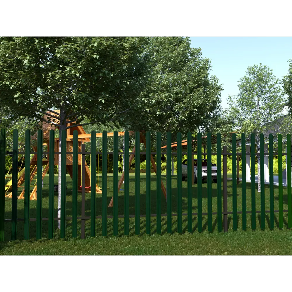 Штакетник СТ-М 100мм 1.8 м двухсторонний зеленый Santreyd STLM-2200649 - Вид №4