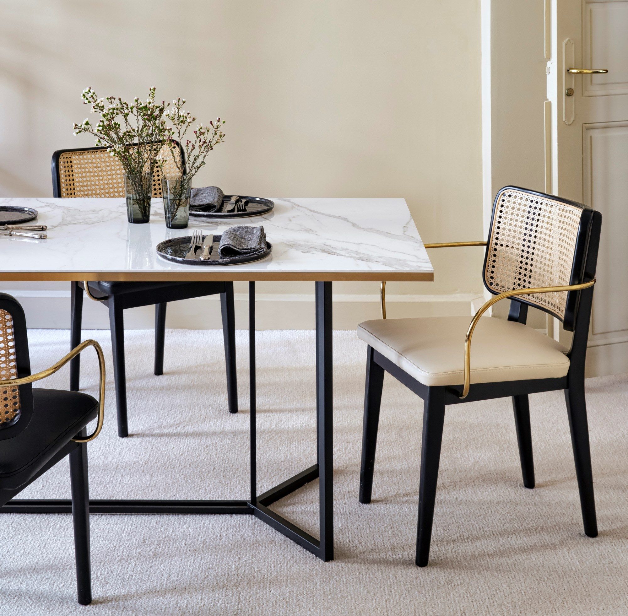 Плетеный стул в винтажном стиле с подлокотниками RED EDITION плетеная ARCH-00060705 - Вид №6