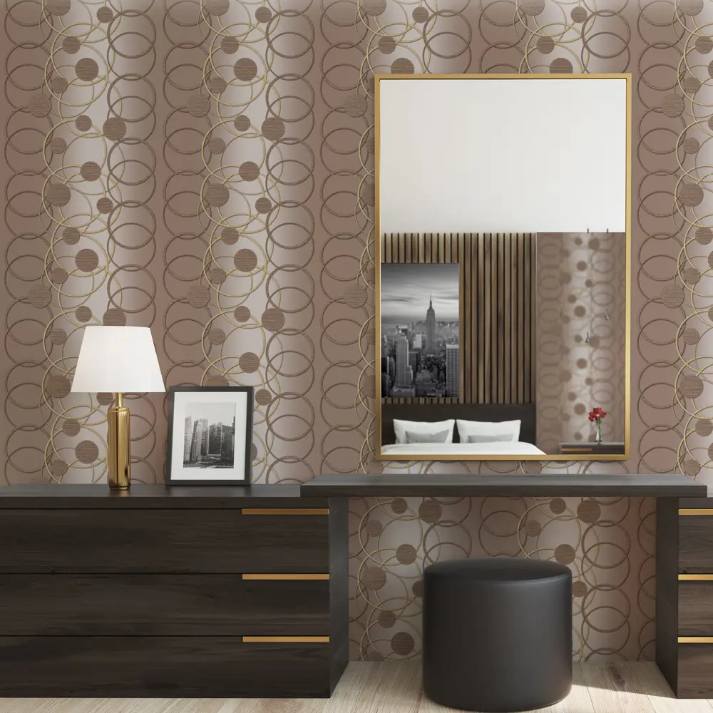 Обои флизелиновые Аспект Вега коричневые 1.06 м 75049-28 WALL DECOR STLM-2140743 - Вид №2