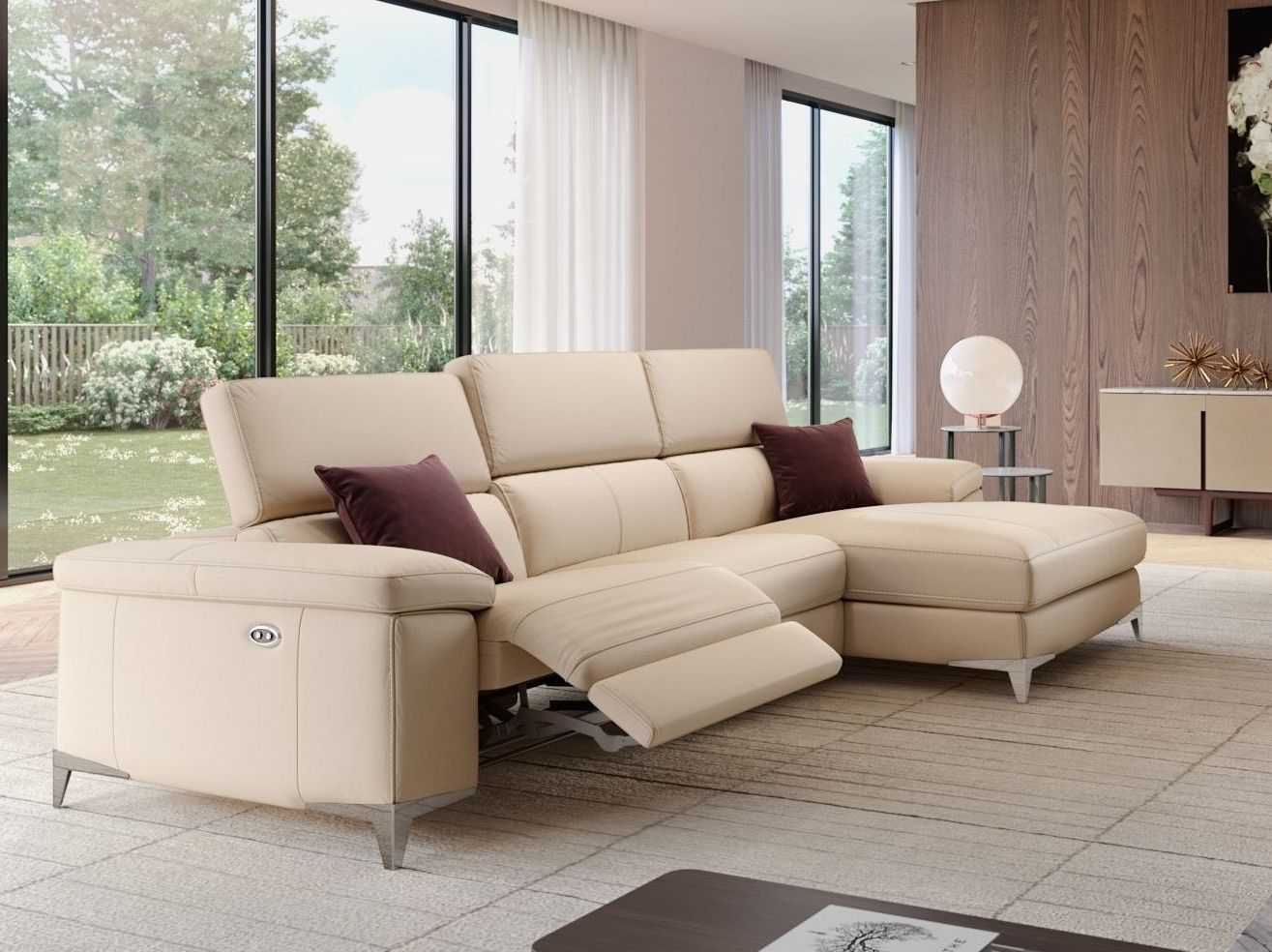 Кожаный диван с полуостровом Sofanella Venosa ARCH-00079818 - Вид №3