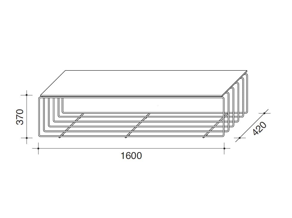 Скамья из грецкого ореха Lema забор ARCH-00108622 - Вид №6