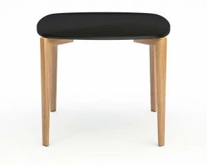 Обеденный стол черный квадратный с ножками натуральный дуб 90 см Smooth Compact TORY SUN SMOOTH 338638 Черный