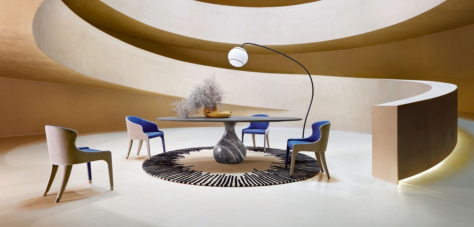 Мягкий стул из ткани ROCHE BOBOIS Шпиль ARCH-00048137 - Вид №6