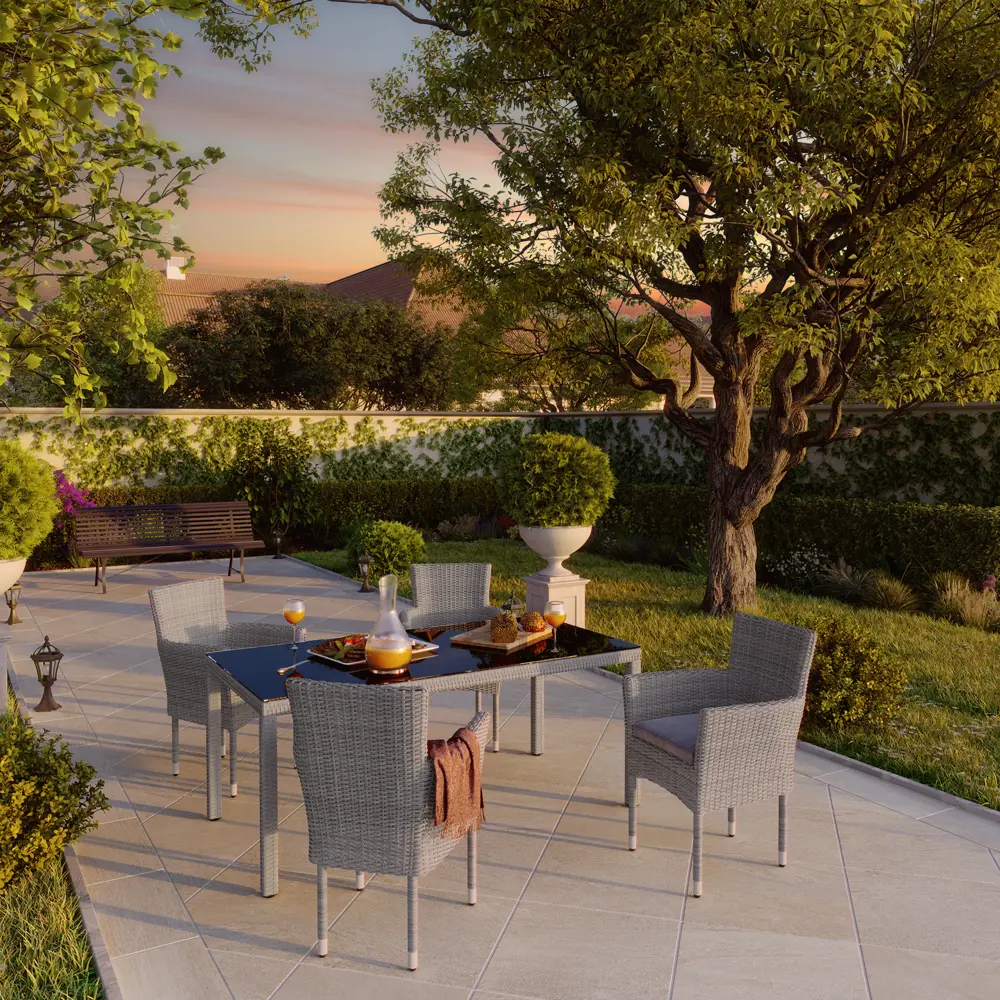 Кресло садовое NATERIAL Davos с подушкой, серый ротанг 82509566 STLM-0028916 - Вид №13