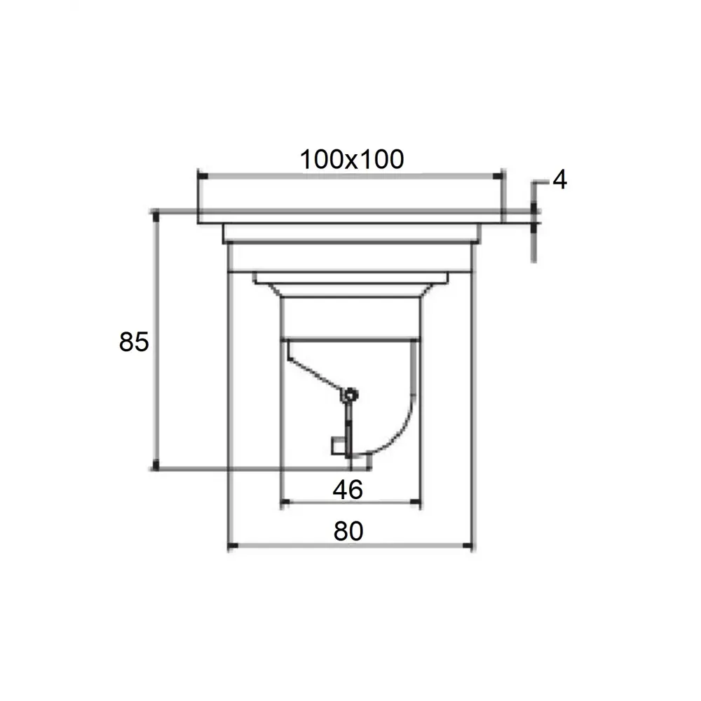 Трап для душа Orange OT01-004cr сухой затвор 100х100 мм хромированный STLM-2039970 - Вид №7