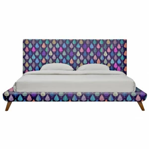 Кровать двуспальная 160х200 разноцветная Chameleo Leaf ICON DESIGNE ДИЗАЙНЕРСКИЕ 096841 Фиолетовый